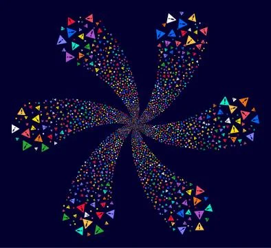 Warning Twirl Flower Shape Stock Illustration