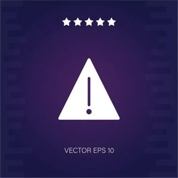 Warning vector icon Stock Illustration