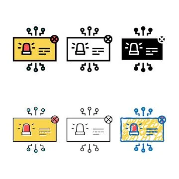 Warning visit to dangerous site concepts color icon vector 스톡 일러스트