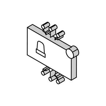 Warning visit to dangerous site isometric icon vector illustration 스톡 일러스트