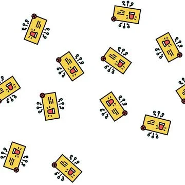 Warning visit to dangerous site vector seamless pattern 스톡 일러스트