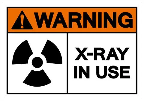 Warning X-Ray In Use Symbol Sign, Vector Illustration, Isolate On White Backg Stock Illustration