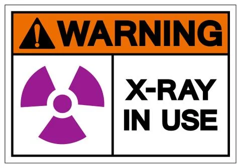 Warning X-Ray In Use Symbol Sign ,Vector Illustration, Isolate On White Backg Stock Illustration