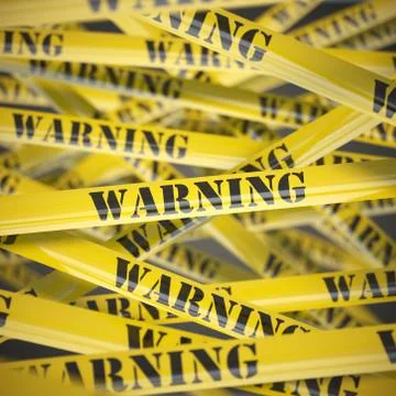 Warning yellow caution  tape background. Security concept. Stock-Illustration