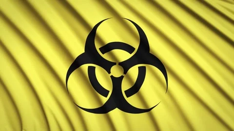 Warning yellow flag Stock Footage 155548932