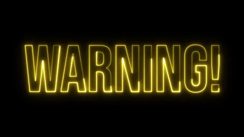 Warning Yellow Neon Outline Video stock 272739189