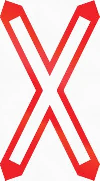 Warnkreuz in Austria Stock Illustration