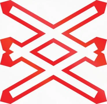Warnkreuz Doppelt in Austria Stock Illustration