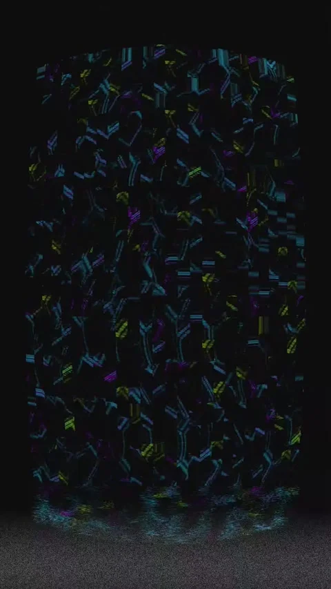 Warp Effect Visual Noise Portrait Stock Footage 331081164