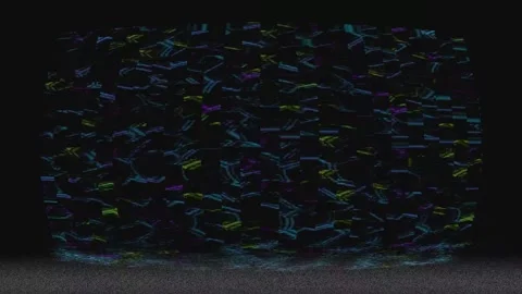 Warp Effect Visual Noise Wide Video stock 331081145