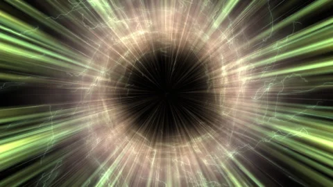 Warp flight in futuristic sci-fi virtual reality tunnel seamless loop.  Stock Footage 267399294