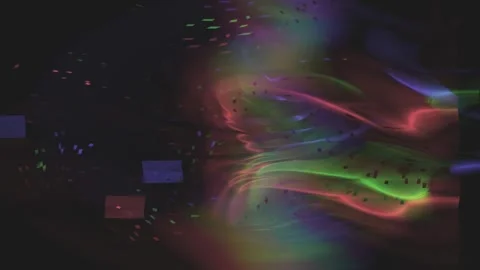 Warp Glitch Effect Horizontal Loop Stock Footage 331078175