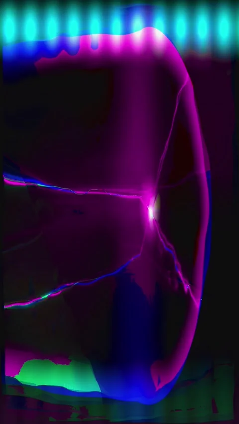 Warp Glitch Effect Vertical Loop Stock Footage 331079034