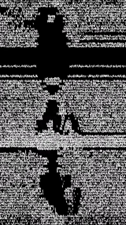 Warp Glitch Effect Vertical Loop Stock Footage 331080229