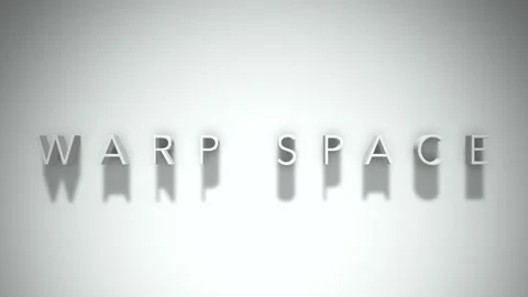 Warp Space 3D title animation with shadows on a white background Stock Footage 296692743