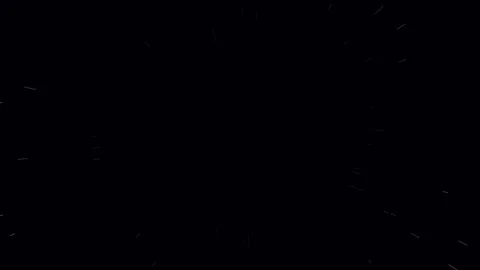 Warp Speed - Darkness, Black Background with White Specks, Aerial View Animation Stock Footage 340364674
