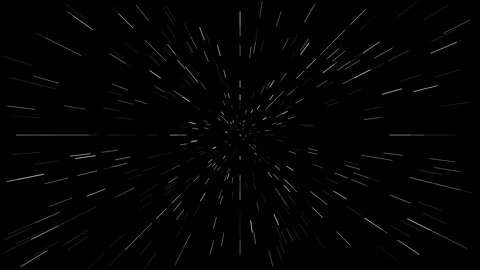 Warp speed hyperspace on black background overlay 4K Vídeos de archivo 336513846