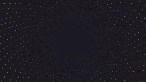 Warp surface white dots on black background Stock Illustration