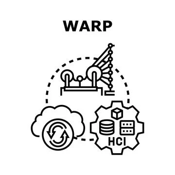 Warp technology connecting data cloud and hyperconverged infrastructure 스톡 일러스트