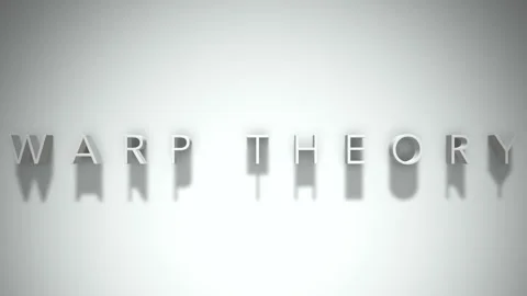 Warp Theory 3D title animation with shadows on a white background Stock-Footage 296692869