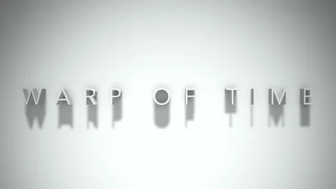 Warp of time 3D title animation white text on a white background Stock-Footage 298899969