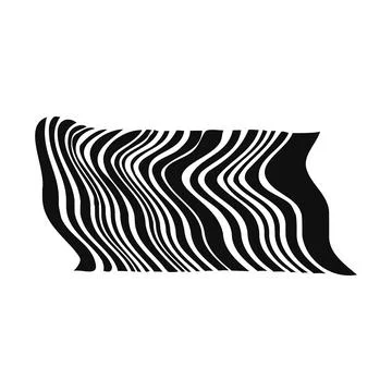 Warped barcode black and white abstract lines Stock Illustration