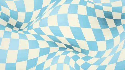 Warped checkerboard pattern fluid wave seamless loop motion background Stock Footage 345601018