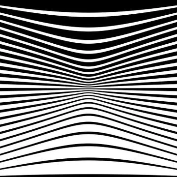 Warped, distorted lines abstract monochrome pattern / background. For your de Stock Illustration