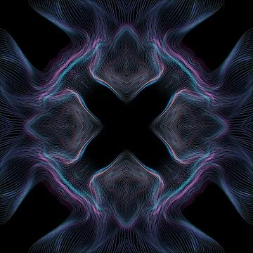Warped parametric glitch background. Stock Illustration