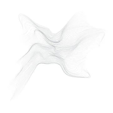 Warped parametric glitch shape. Illustrazione stock