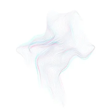 Warped parametric glitch shape. Stock Illustration