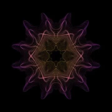 Warped parametric glitch shape. Stock Illustration