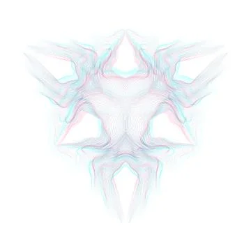 Warped parametric glitch shape. Stock-Illustration