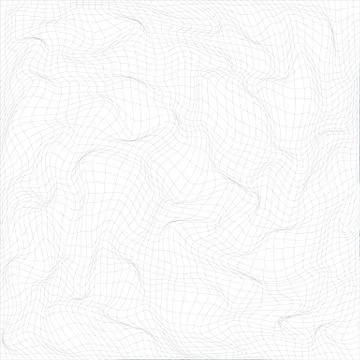 Warped parametric net surface background. イラスト素材