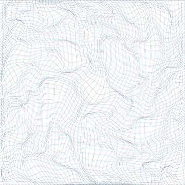 Warped parametric net surface background. イラスト素材