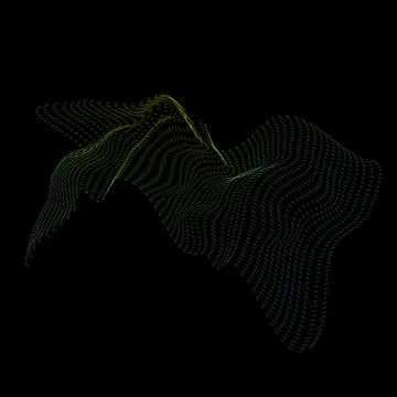 Warped parametric surface shape. Stock Illustration