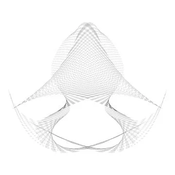 Warped parametric surface shape. Illustrazione stock