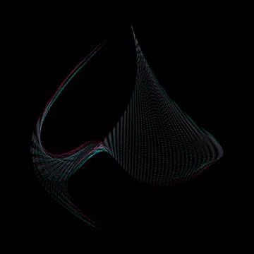 Warped parametric surface shape. Stock-Illustration