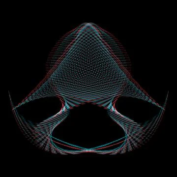 Warped parametric surface shape. Stock-Illustration