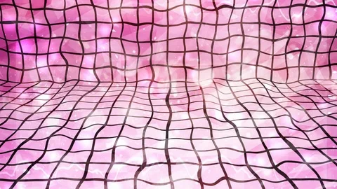 Warped Pink Tiles with Bright Falling Particles Stock Footage 112644545