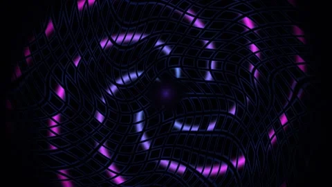 Warped Purple Blue Grid Background Seamless Loop Stock Footage 342383568