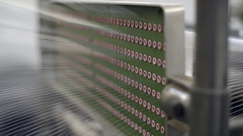 Warping and winding. Textile Industry. Spinning. 스톡 동영상 72597797