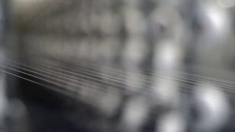 Warping and winding. Textile Industry. Spinning. Видео 72597858