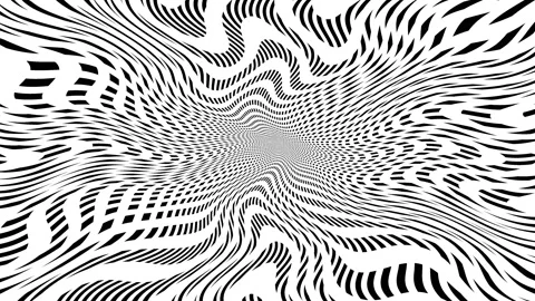 Warping Dots of Malformed Squashed Wave Lines of Squares Stock Footage 139712767