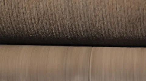 Warping machine in a textile weaving unit. close up Stock Footage 37137807