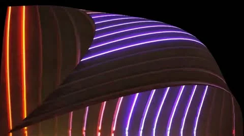 Warping Neon Sign Loop Video stock 11692623