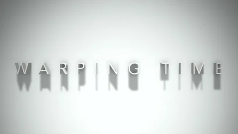 Warping time 3D title animation with shadows on a white background Stock-Footage 297905863