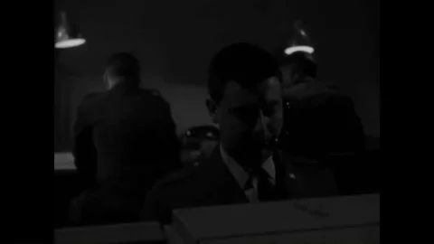 A warplane is tracked by an intercept director in an airbase simulator. Video stock 89874190