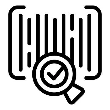 Warranty bar code icon outline vector. Business security Stock-Illustration