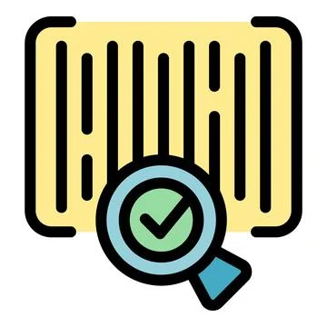 Warranty bar code icon vector flat 스톡 일러스트